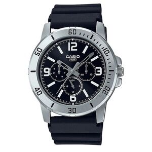 Casio Dual-Tone Black and Silver Watch